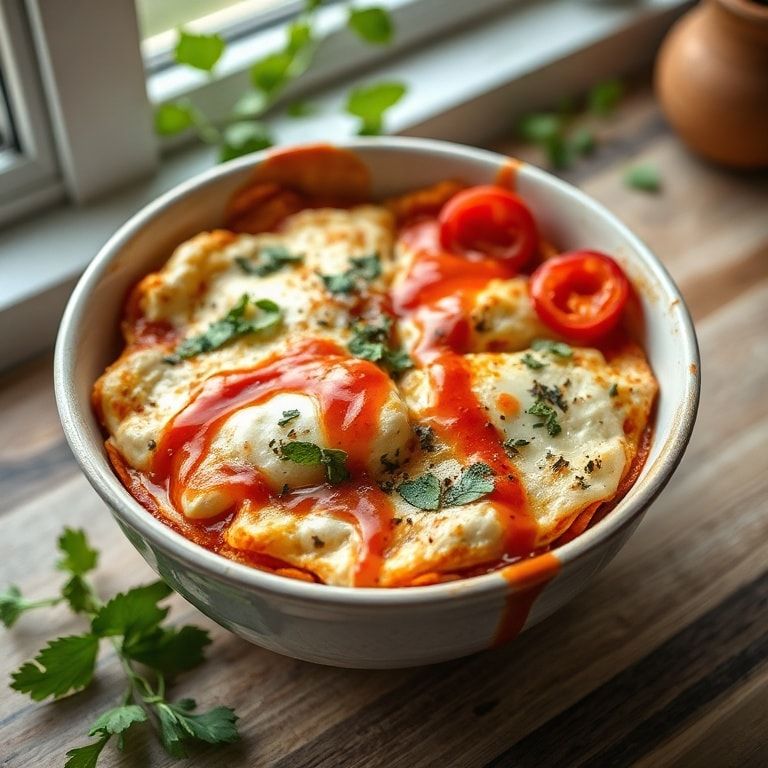 Easy Healthy Cottage Cheese Pizza Bowl Recipe – Quick & Nutritious finished