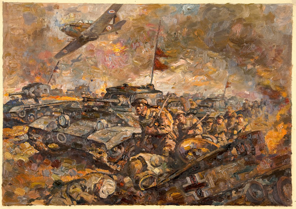 British soldiers and tanks advancing 1939 1946