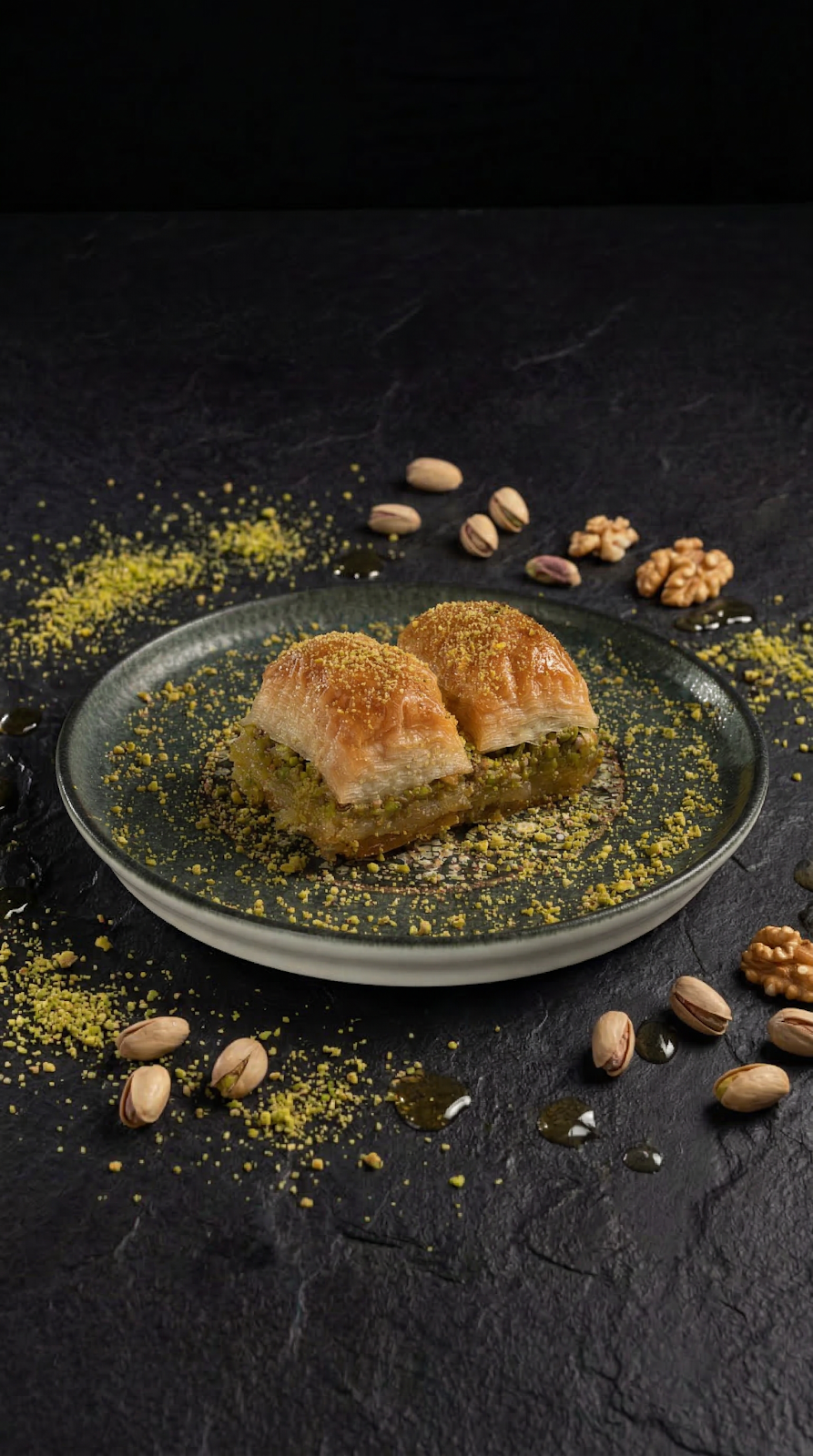Turkish Baklava With Pistachios dish