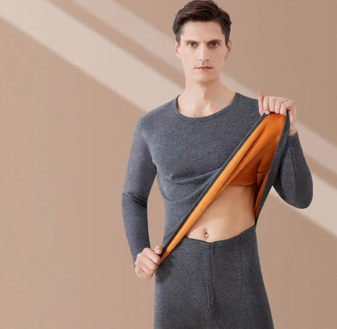 Insulated Thermal Underwear Set, Crew Neck