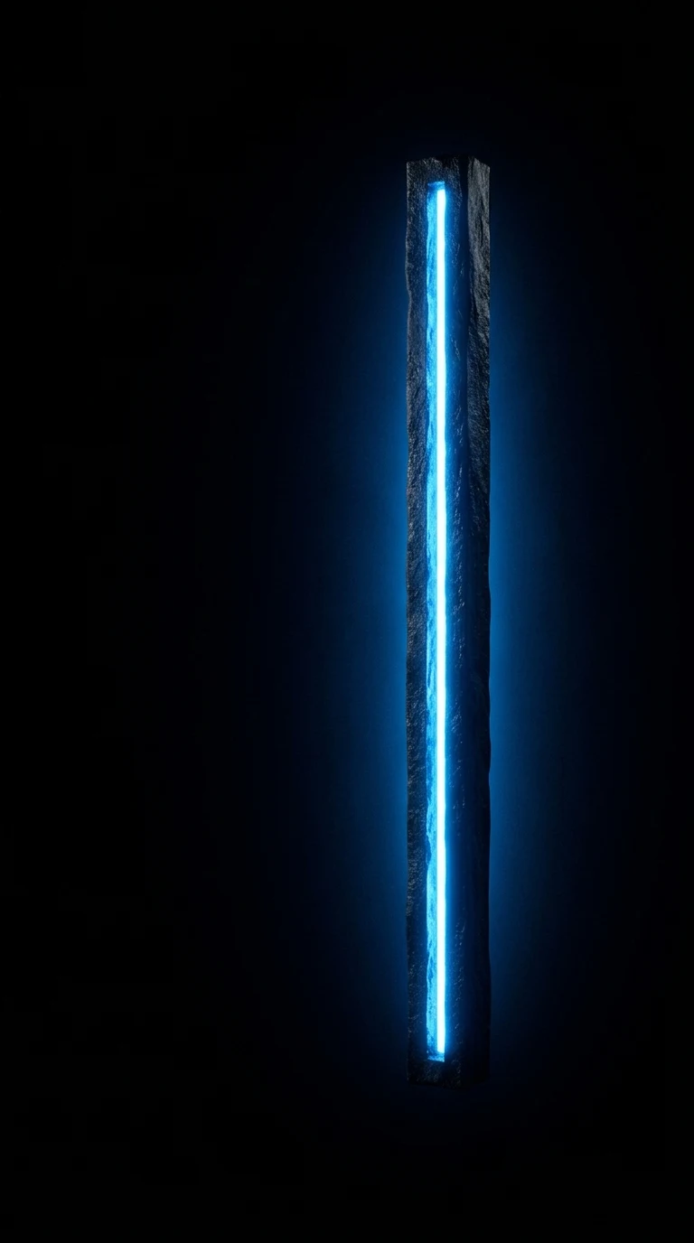 Minimalist Obsidian Black Neon Line Background - Free 4K mobile Wallpaper