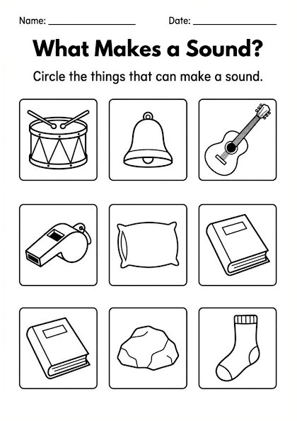 My Sense of Hearing Worksheet