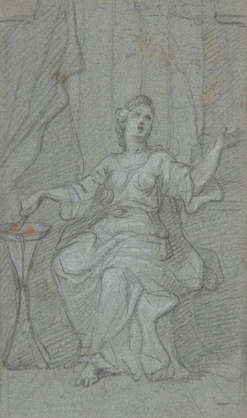 Woman Lighting a Sacrificial Fire