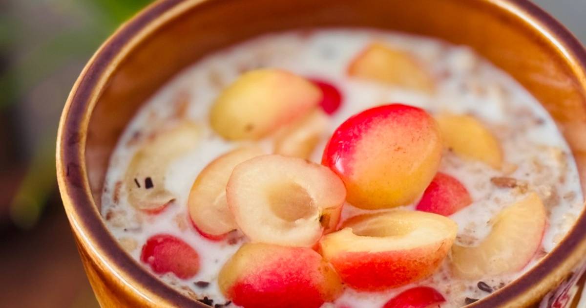 💚 Ngũ Cốc Giòn Sữa Dê Topping Cherry Trắng