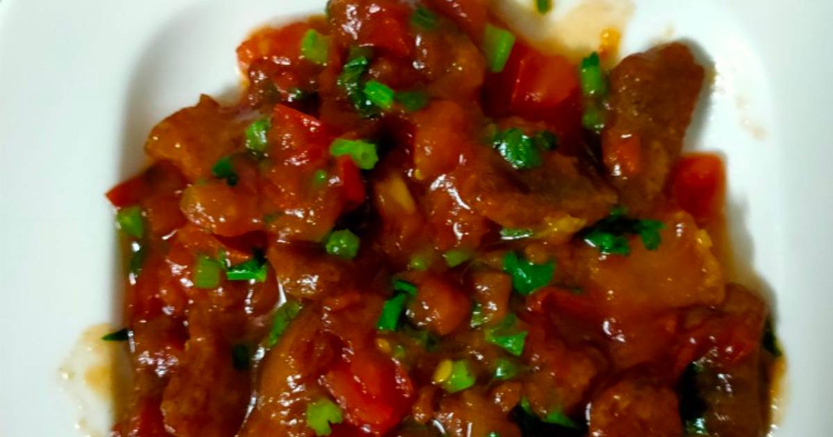 Thịt ba rọi chiên giòn xốt cà chua