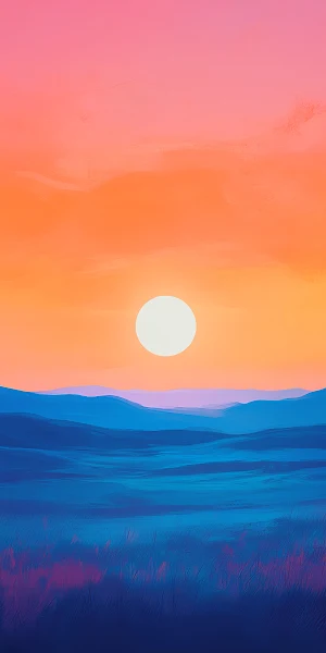 Sunset, Landscape, Scenery, Sunrise 2K iPhone Wallpaper Background
