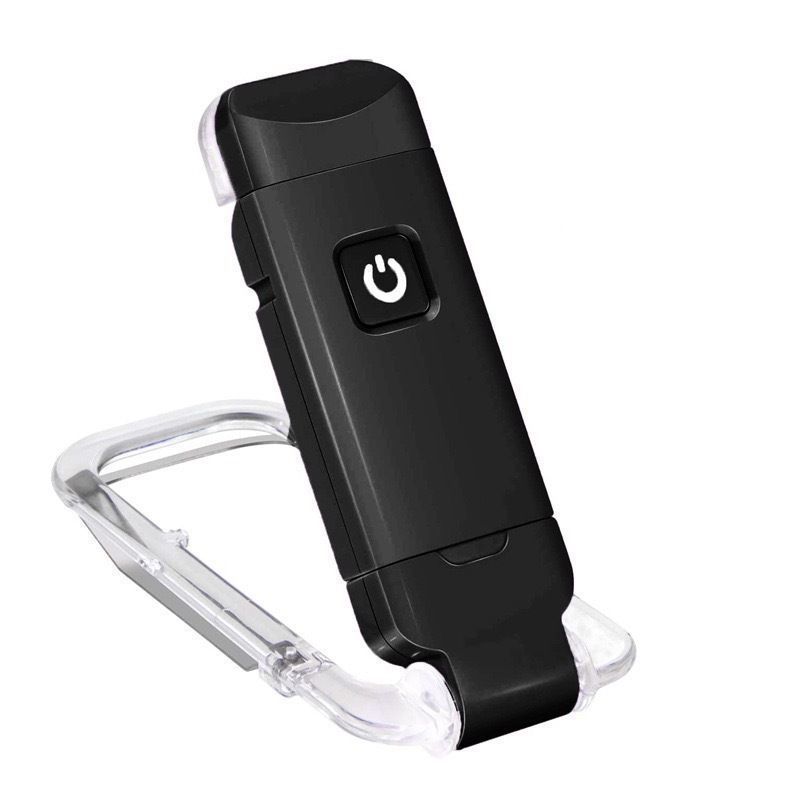 Portable, foldable LED clip lamp