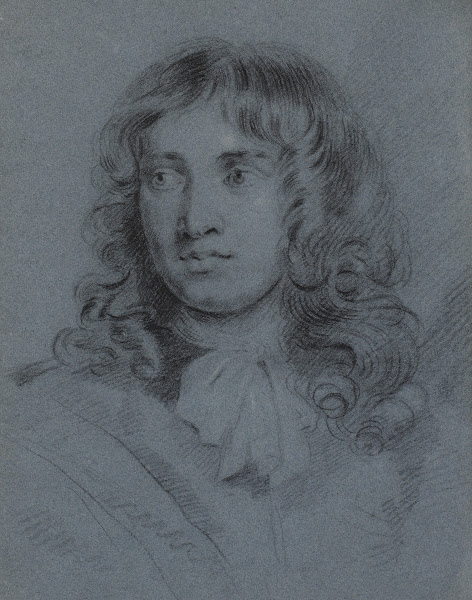 The Miniature Painter Thomas Flatman As A Young Man With Long Ringlets And A Sca