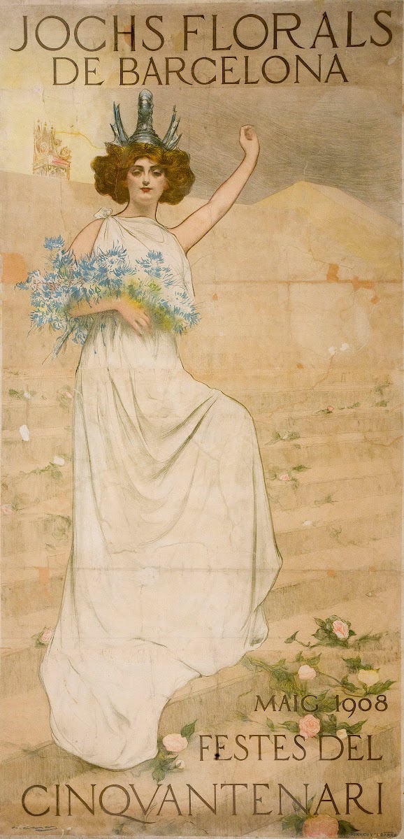 Jochs Florals De Barcelona Festes Del Cinquantenari 1908