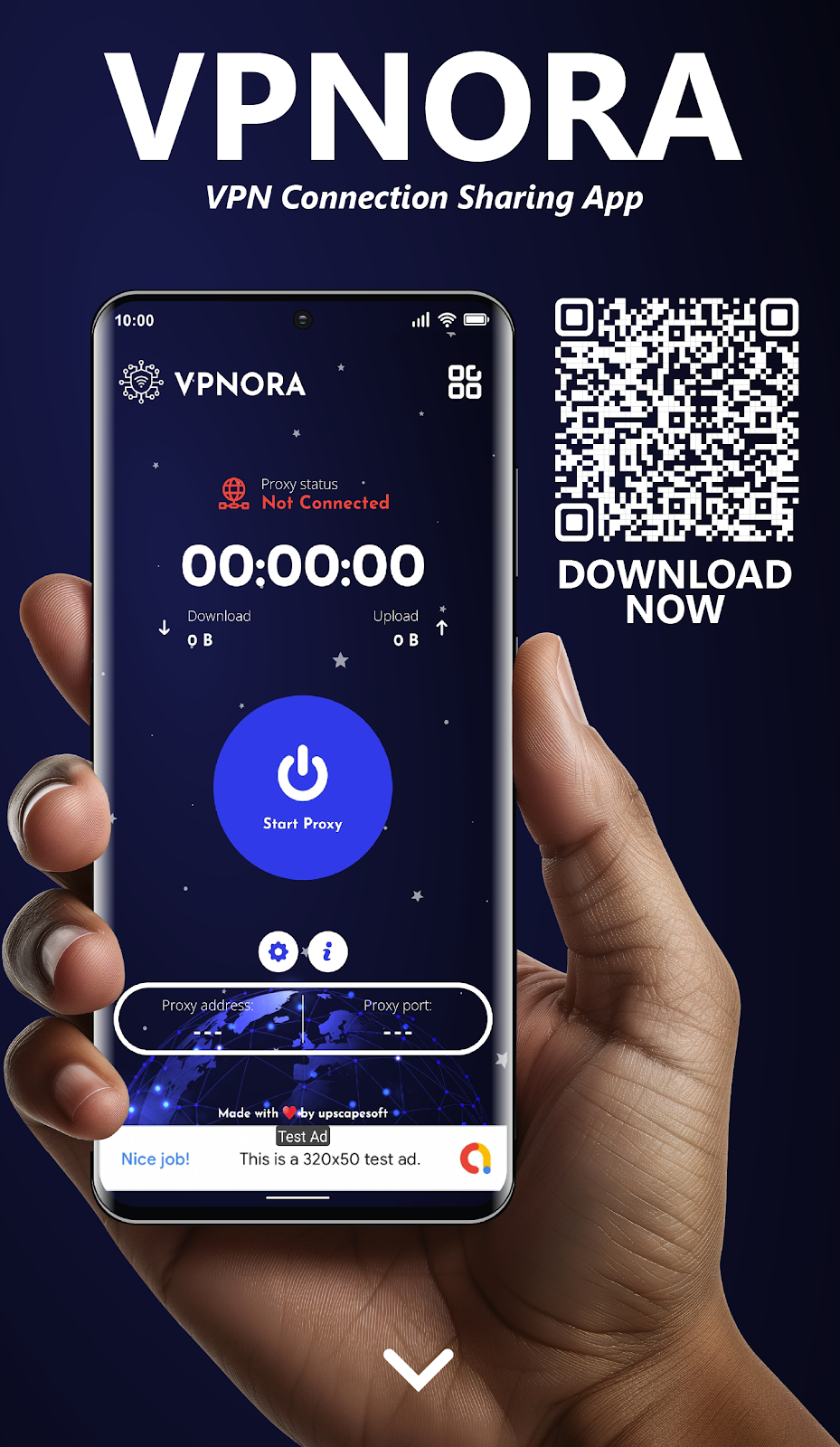 VPNORA - Secure VPN Connection Tethering App | ADMOB, ONESIGNAL, FIREBASE