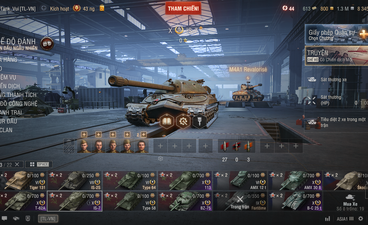 Acc World of Tanks PC sở hữu 6 tank X đa dạng lối chơi gồm B...