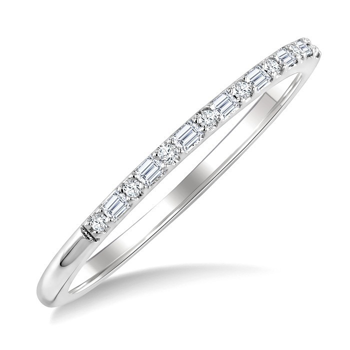 Stackable Baguette Diamond Fashion Band 322B8DHTGYG – 10 Kt White Gold, 4