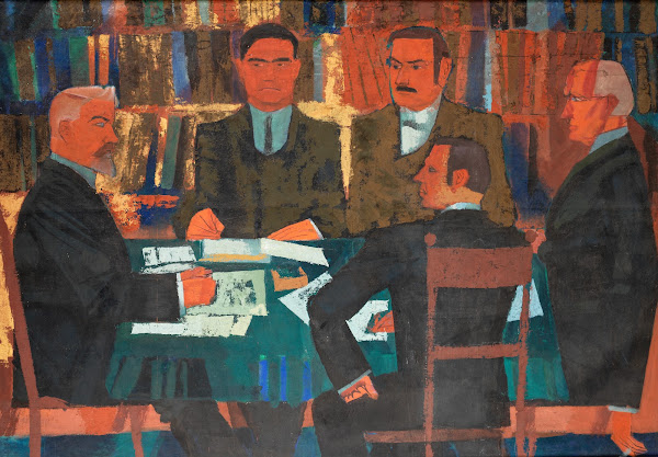 Gruppenbildnis des Senats der Karlsruher Akademie 1921