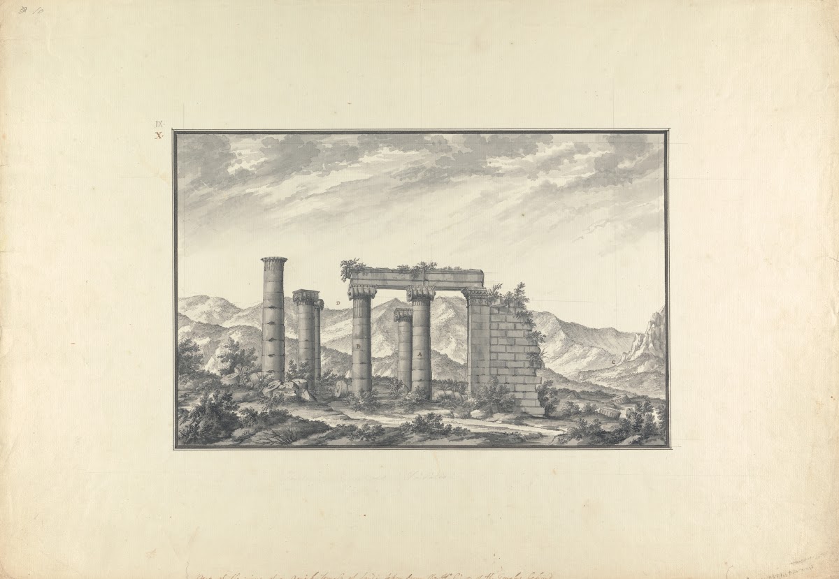 View of the Ruins of an Ionic Temple at Sardis Probably the Temple of Neptune ca