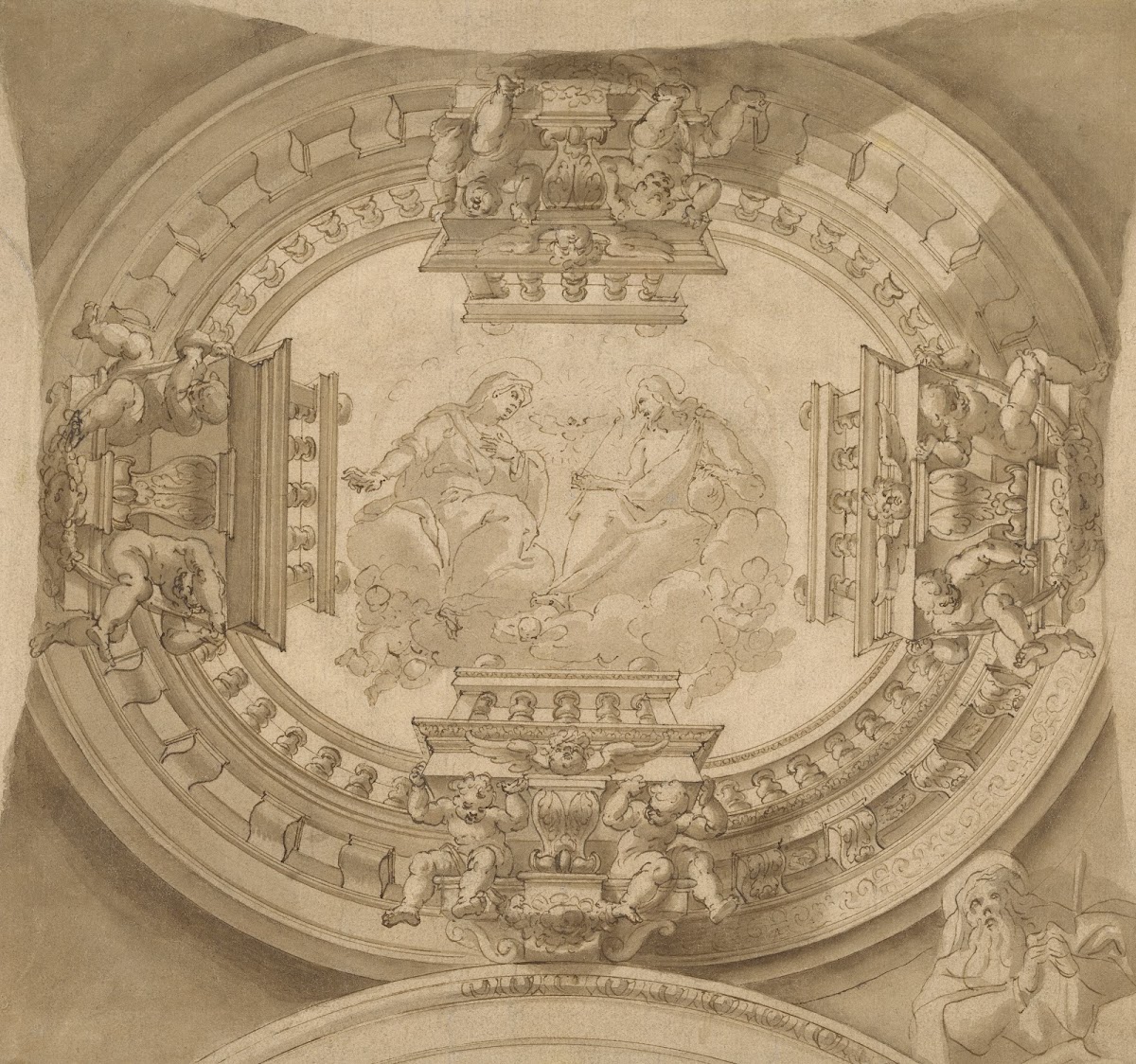 Study for a Ceiling with the Virgin and Christ in Glory 1678