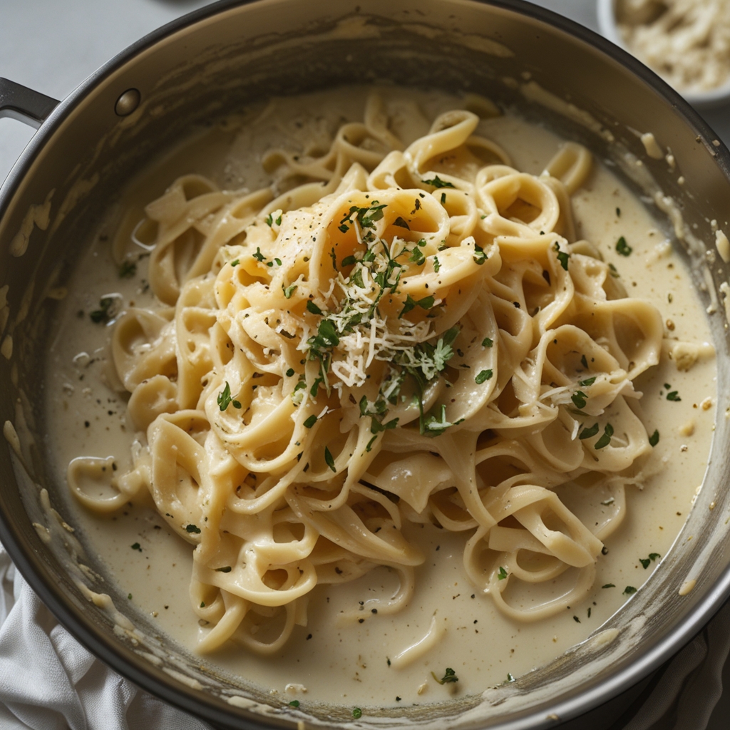 One Pot Creamy Garlic Pasta - Easy & Quick Comfort Food