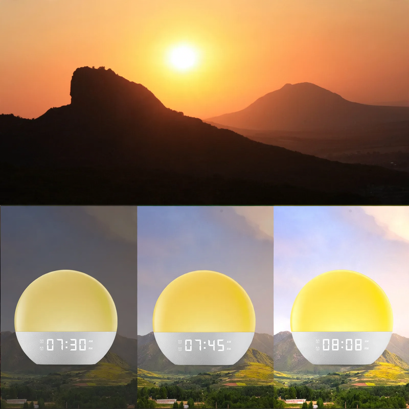 LED Wake-Up Light with Sunrise Simulation and White Noise