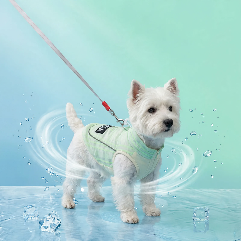 Dog tank top with reflectors for summer