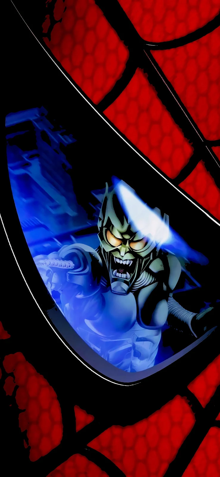 Spider-Man And Green Goblin Reflection - Digital Movie Art 2K iPhone Wallpaper (1763x3819)