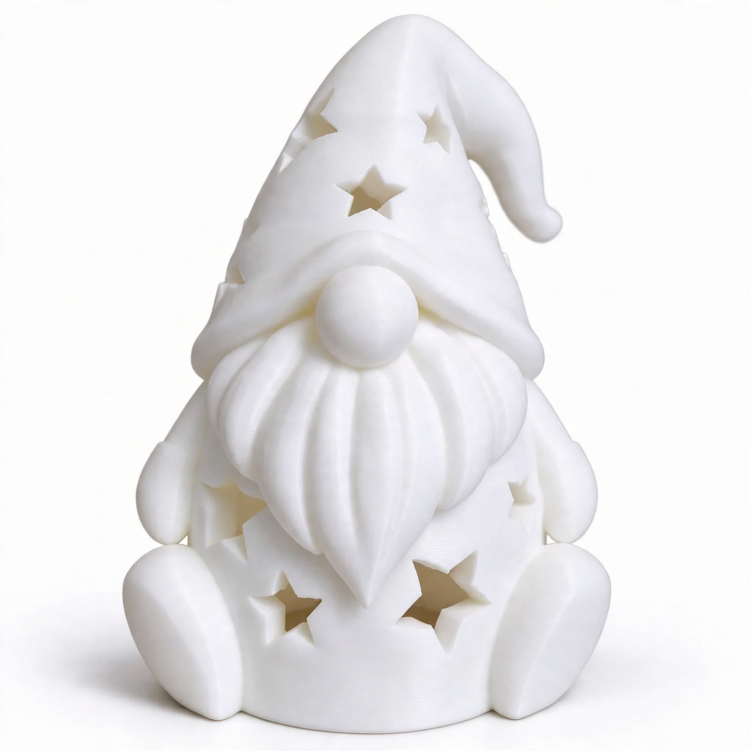 Christmas gnome made of resin with star pattern for LED tealights