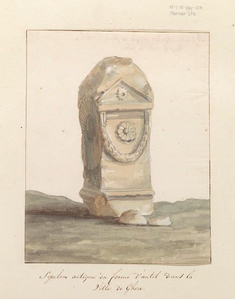 Grafmonument in vorm van klassiek altaar in stad Gozo 1778