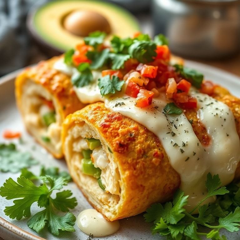 Crispy Southwestern Chicken Egg Rolls with Avocado Ranch – Easy & Homemade Delight