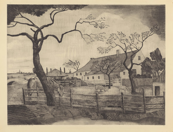 Boerderij met vee in Holland 1926