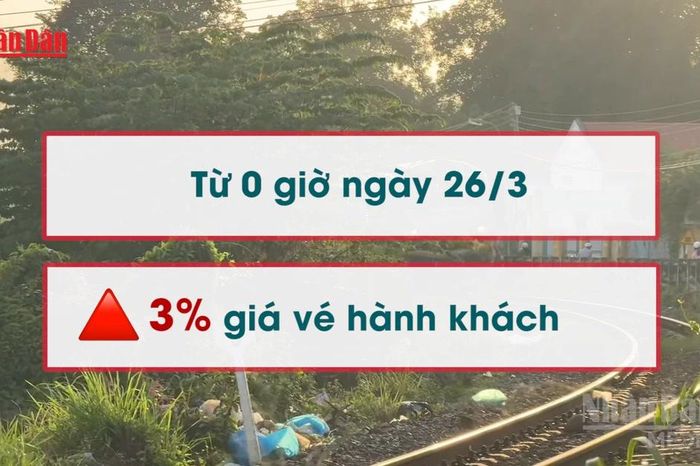 Tăng 3% giá vé tàu hỏa từ 0 giờ ngày 26/3 - Báo Nhân Dân