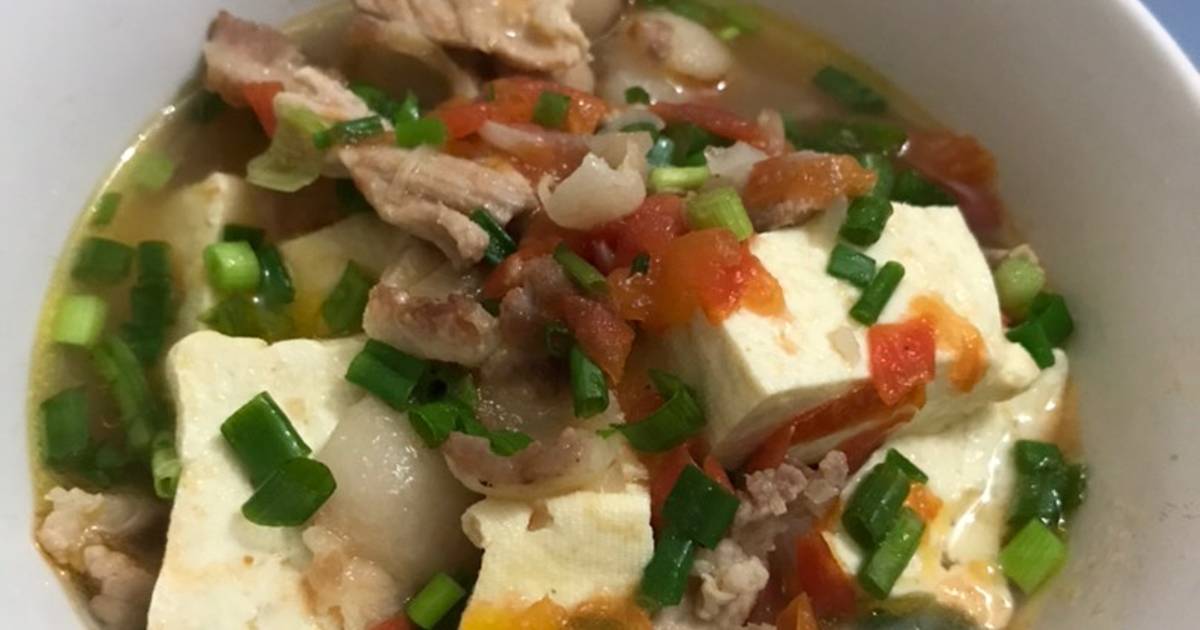 Thịt,đậu sốt cà chua