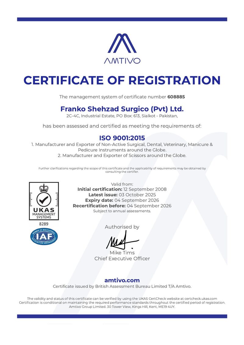 ISO 9001:2015 Certificate
