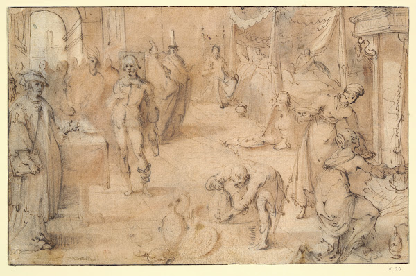 Tamar Making Cakes ForAmnon 16thcentury