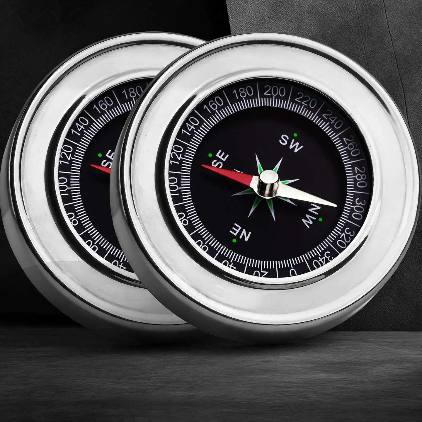 Stainless steel compass, diameter 60 mm