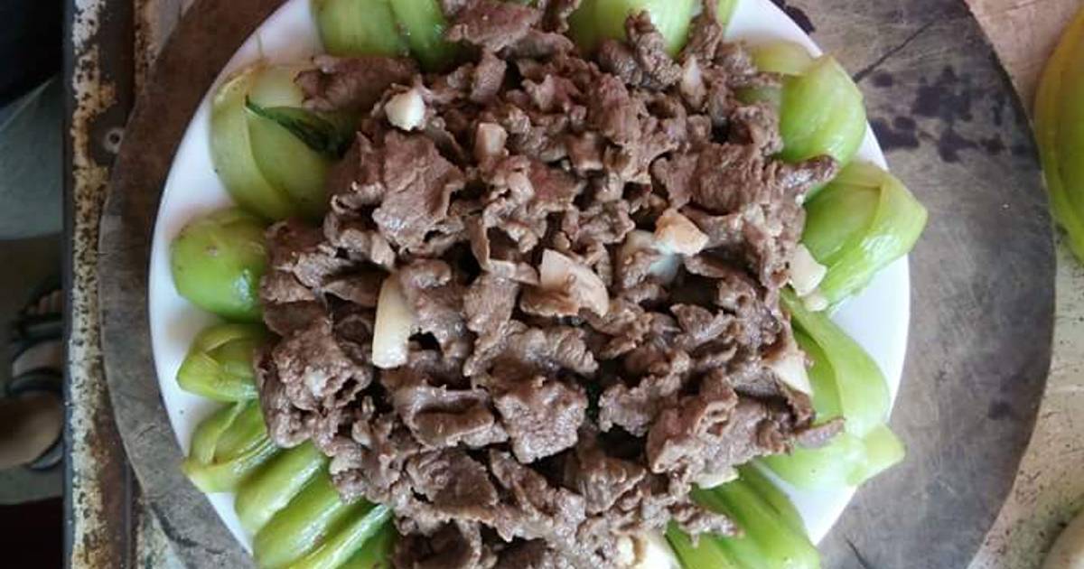 Cải chíp xào thịt bò