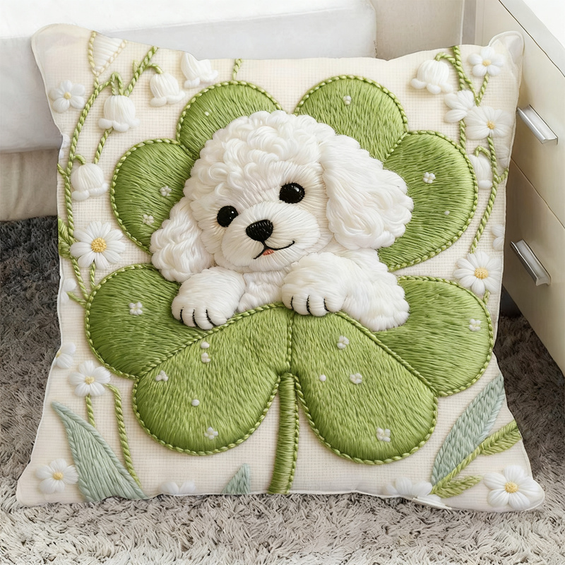 Decorative pillow with flocked fabric, 40–45 cm