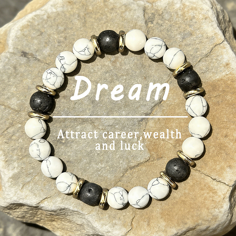 Armband aus Naturstein, 8 mm Perlen