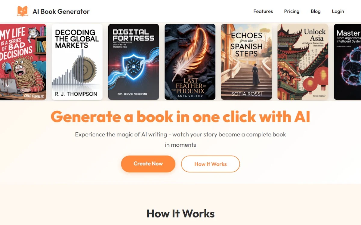 Captura de AI Book Generator