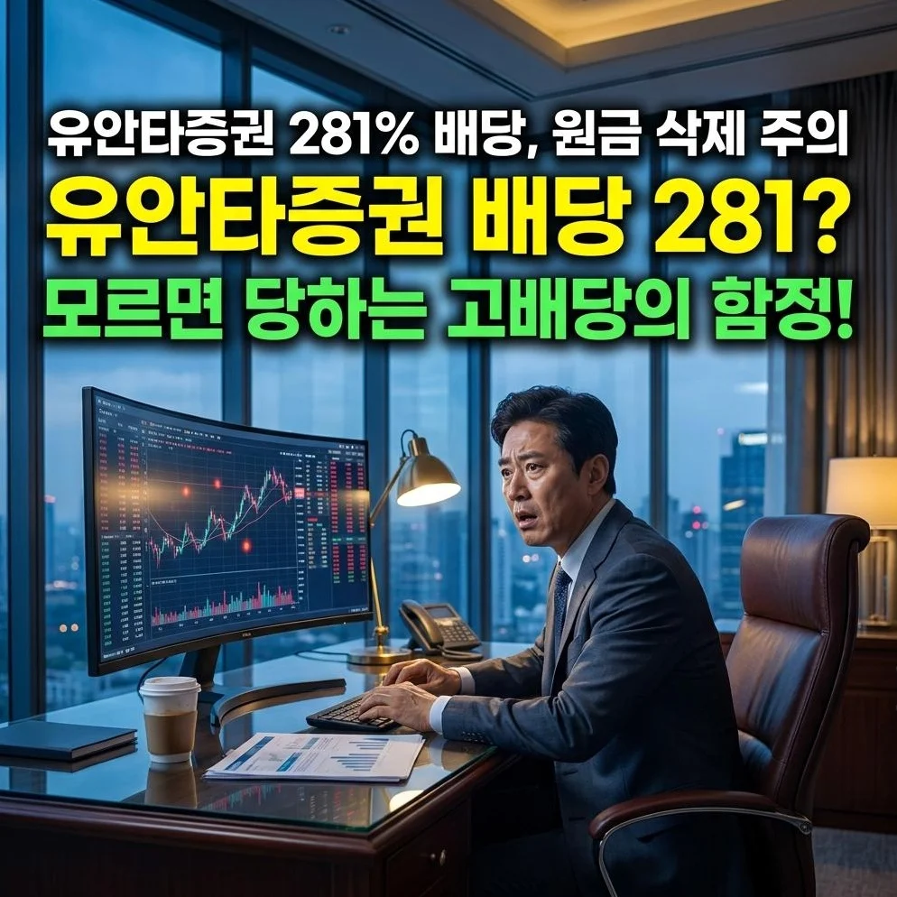 유안타증권 배당금 281%의 유혹, '이것' 모르면 원금까지 통째로 날립니다