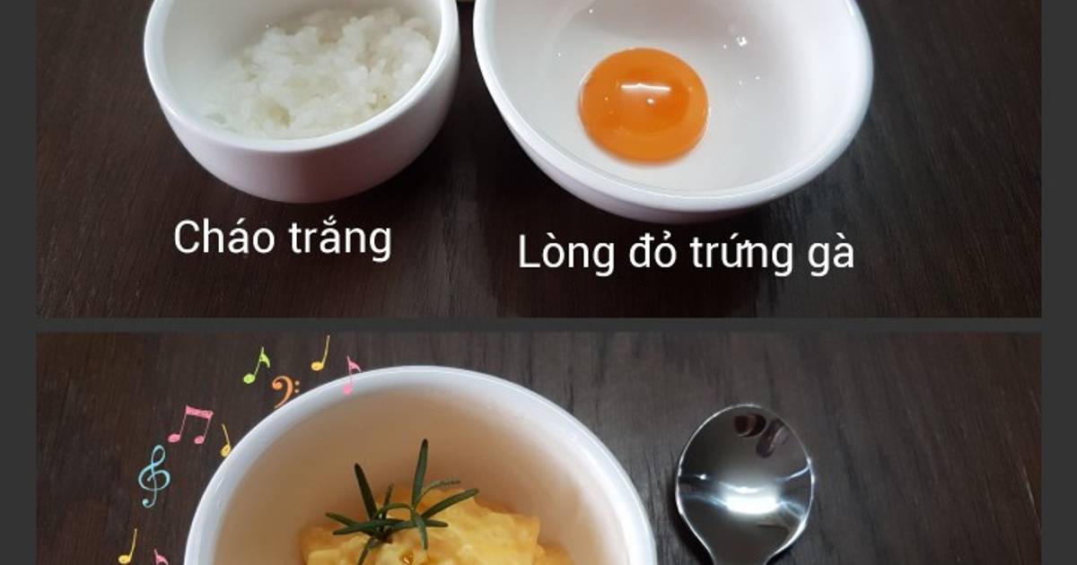 Cháo trứng sữa dầu olive