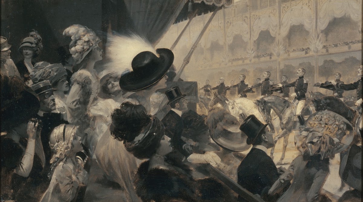 Carrousel au Grand Palais en 1910 ou Une fête militaire de charité le carrousel