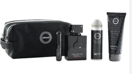 E NUIT INTENSE HOMBRE 5PZS 70ML EDP + SPLASH + GEL +ATOMIZAD + MARICONERA