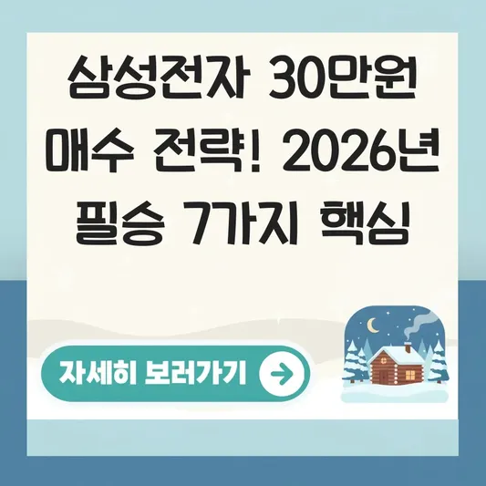 삼성전자 주가 30만원 매수 시 투자 전략