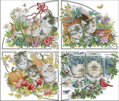 DIM35154 Four Seasons Kittens