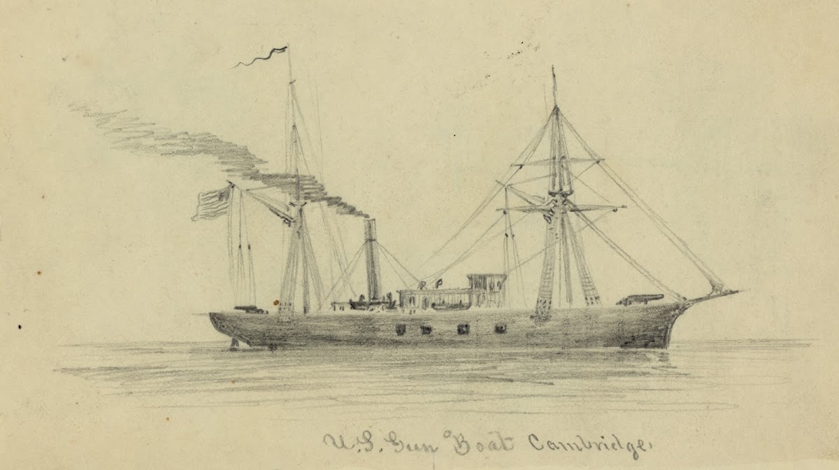 US Gun Boat Cambridge 1860 1865
