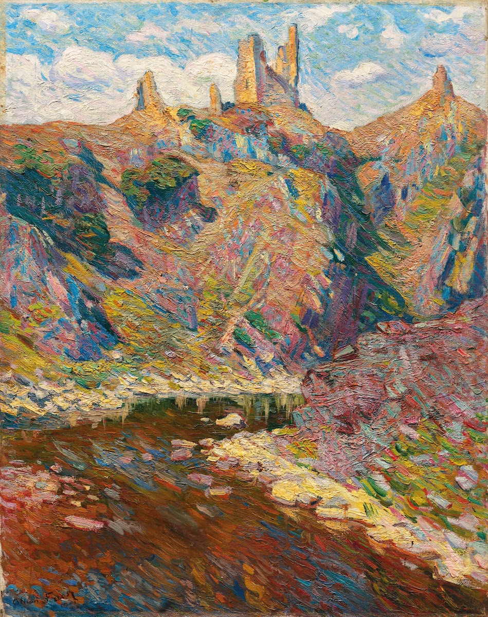 Château de Crozant dominant la Creuse 1901