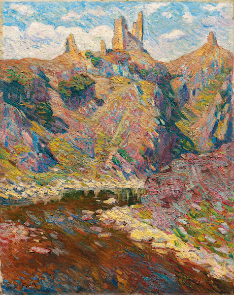Château de Crozant dominant la Creuse 1901