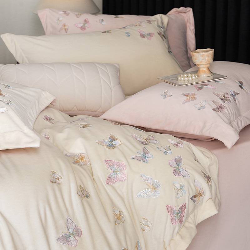 Milchfaser-Fleece Bettwäsche-Set, extra warm