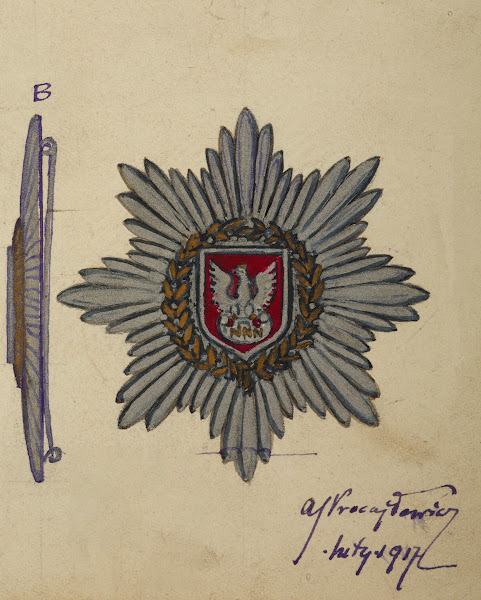Design of the commemorative badge for the Supreme National Committee 1917