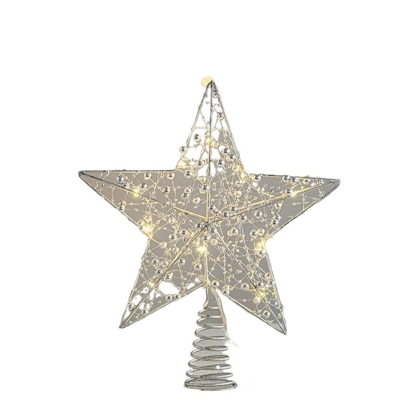 3D-Weihnachtsbaum-Spitzenstern aus Eisen