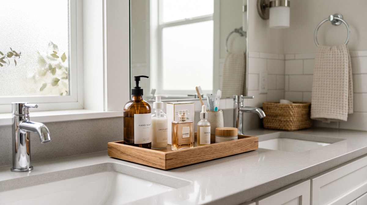 Best Bathroom Countertop Trays for Vanities (2026) - BEST COMPACT — IN CONTEXT