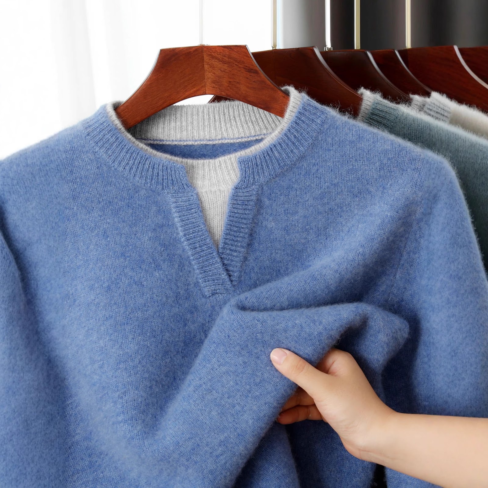 Men's Wool Sweater, Crew Neck, Thick Knit